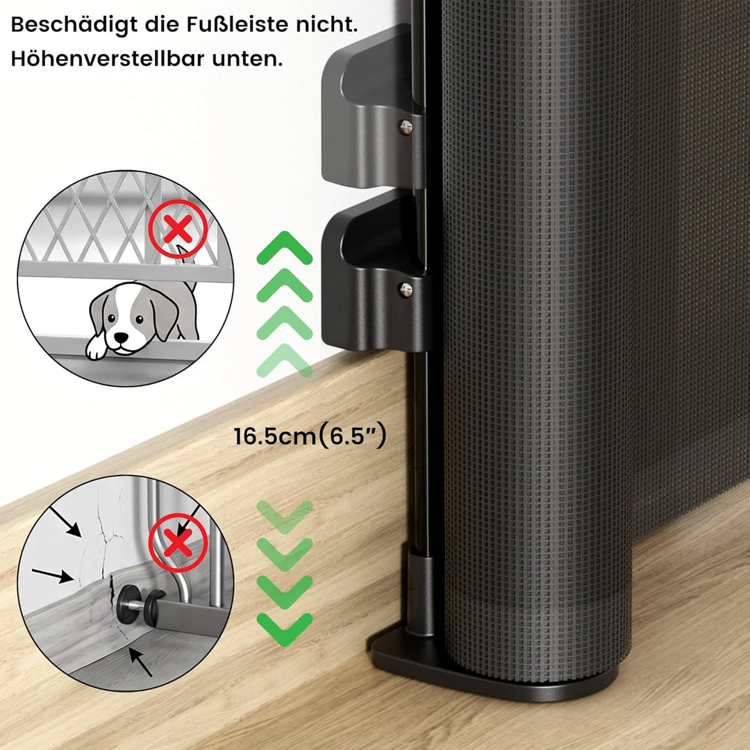 Treppenschutzgitter Ausziehbar 0-140 cm, Baby Absperrgitter Kinderschutzgitter, Türschutzgitter für