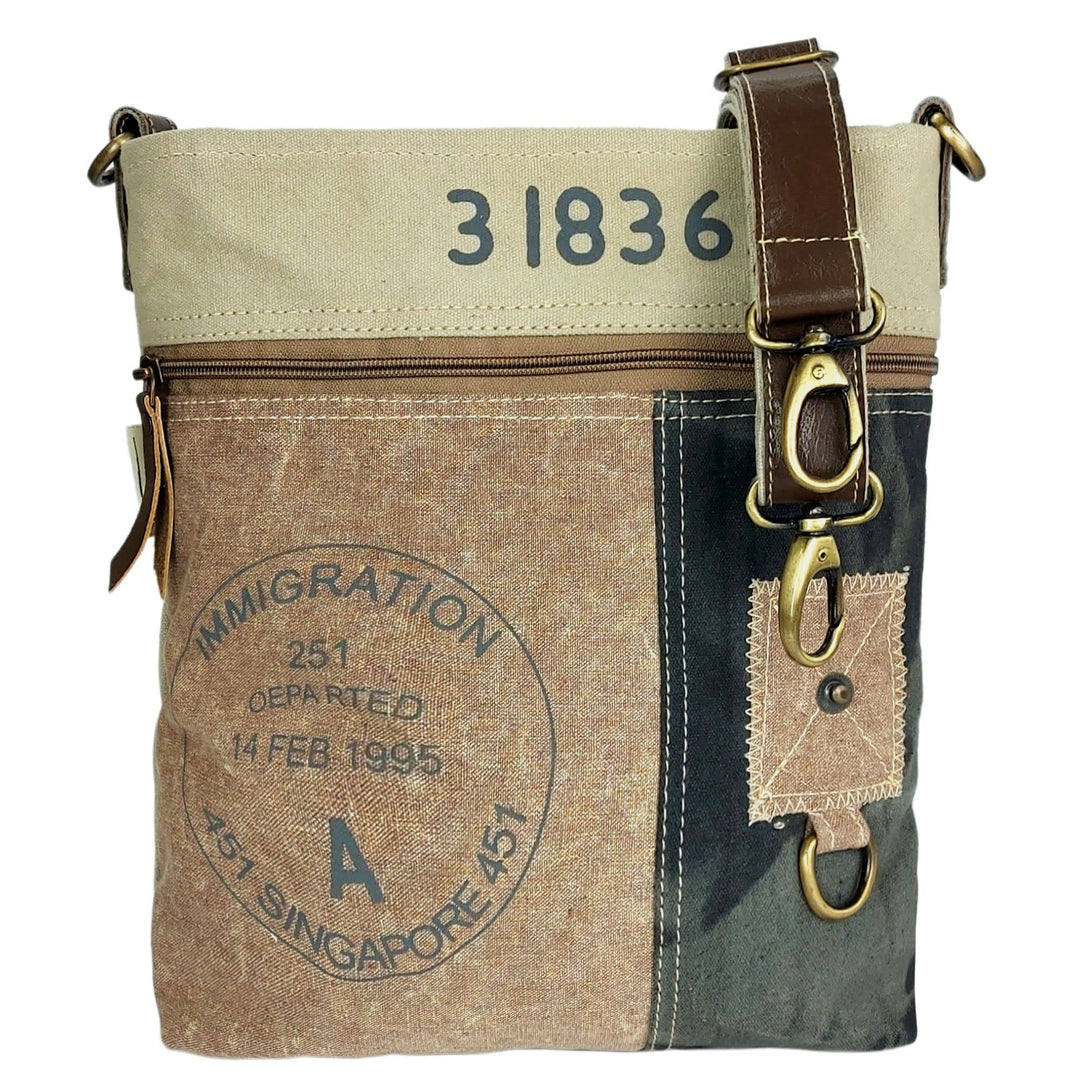 Sunsa Damen Umhängetasche. Crossover Bag mit Viele Fächern. Vintage- Retro Stil Schultertasche. Cros