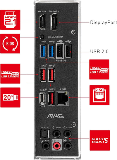 MSI MAG Z690 TORPEDO Gaming Mainboard ATX, unterstützt Intel Prozessoren der 12. Generation, LGA 170