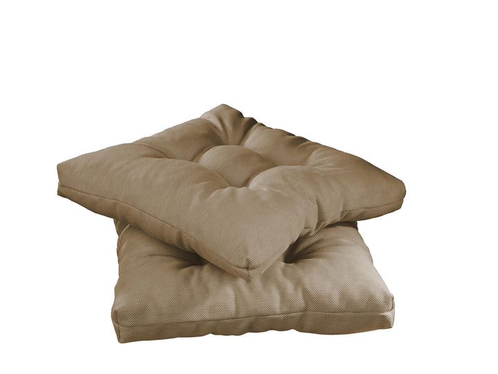 sleepling 2er Set Stuhlkissen 40x40 cm, Sitzkissen für Stuhl & Bank 40 x 40 cm, Höhe 6 cm, Möbelstof