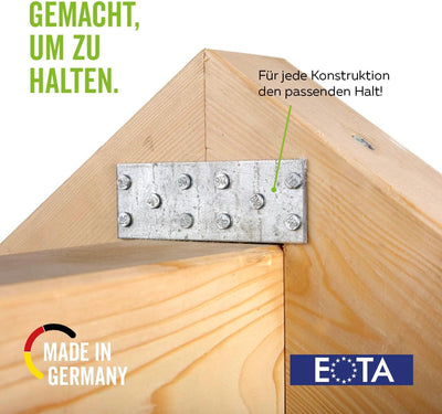 Alberts 847258 Lochplatte | sendzimirverzinkt | 200 x 80 mm | 25er Set 200 x 80 mm / 25 Stk., 200 x