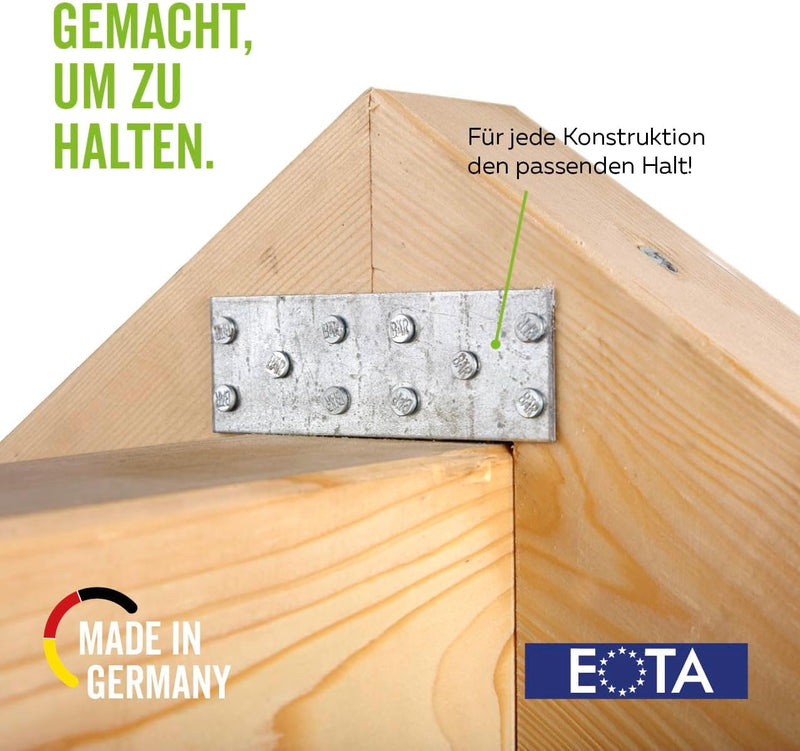 Alberts 847258 Lochplatte | sendzimirverzinkt | 200 x 80 mm | 25er Set 200 x 80 mm / 25 Stk., 200 x