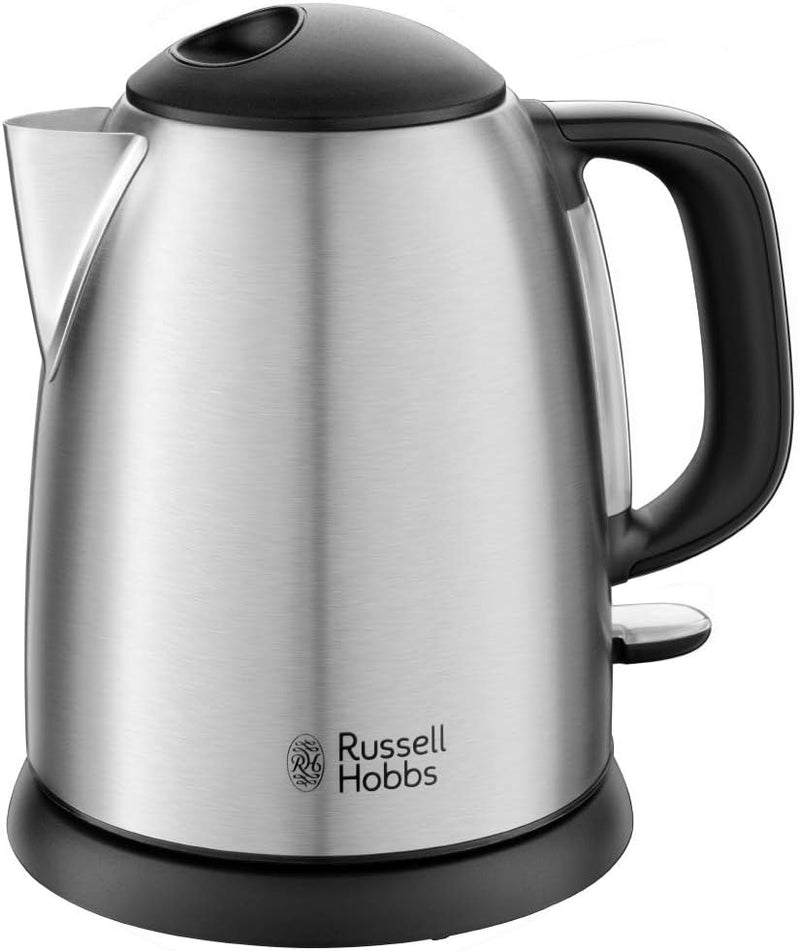 Russell Hobbs 1L kompakter Wasserkocher, schnell kochend, herausnehmbarer Kalkfilter, waschbar, sich