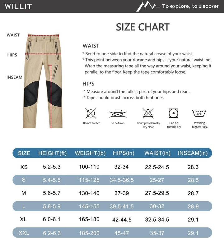 WILLIT Damen Schneehose Thermohose Gefüttert Wanderhose Wasserdicht Softshellhose Skihose Warm Trekk