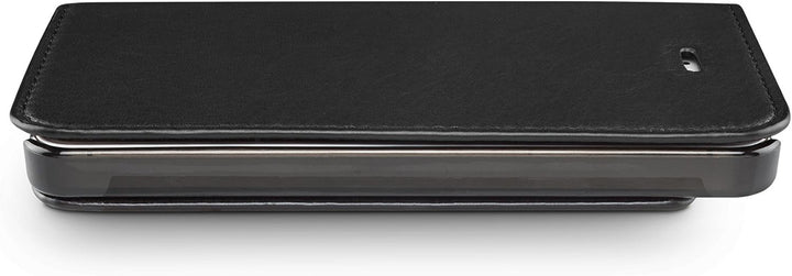 WIIUKA Echt Ledertasche -TRAVEL Nature- für Apple iPhone 5 / 5S / SE -DEUTSCHES Leder- Schwarz, mit