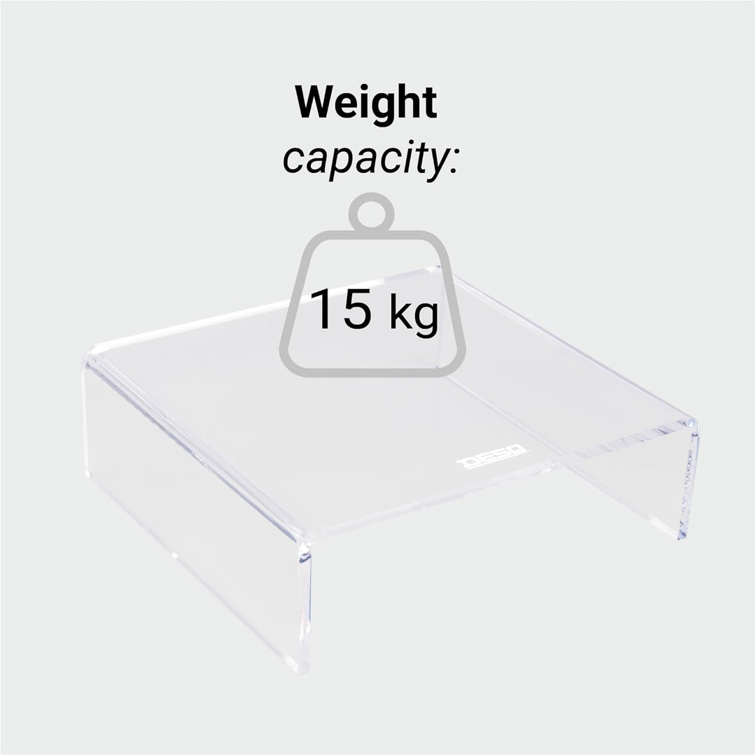 Desq Acryl Monitorständer Höhe 7 cm Dutch Design, 1539, transparent Standard, Standard