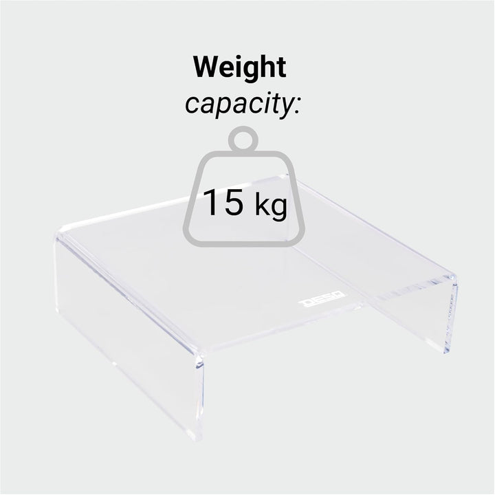 Desq Acryl Monitorständer Höhe 7 cm Dutch Design, 1539, transparent Standard, Standard