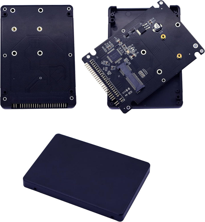 GINTOOYUN MSATA Mini PCI-E SSD auf 2,5-Zoll-IDE 44Pin-Konverterkarte mit Shell, Schwarz für Notebook