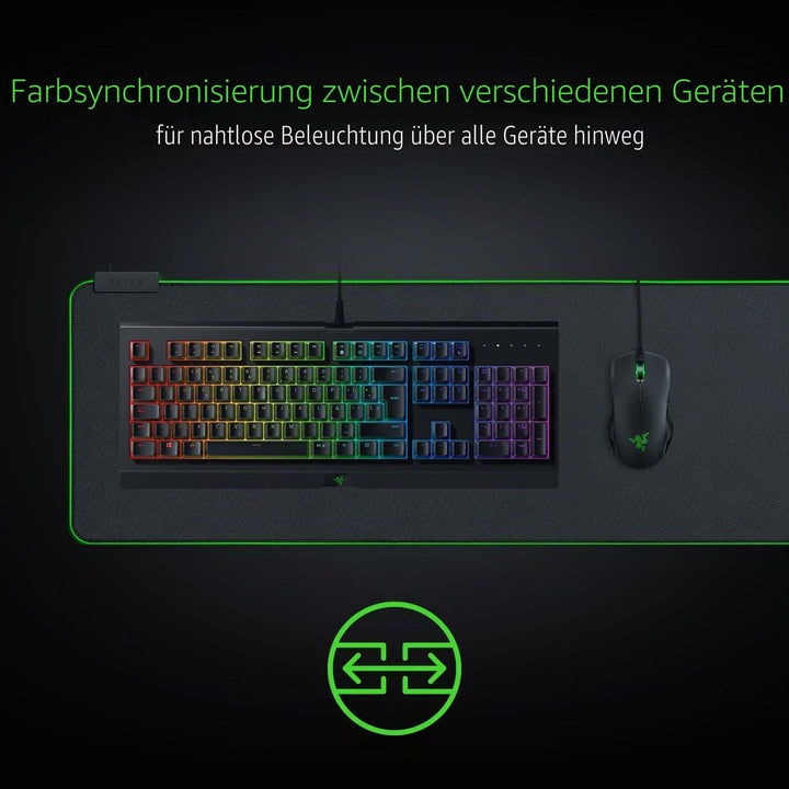 Razer Goliathus Extended Chroma - Extra grosse weiche XXL Gaming Maus-Matte mit RGB Beleuchtung (Kab