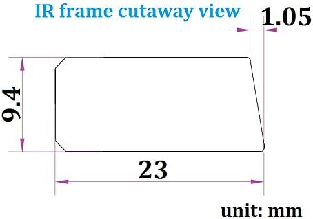 Deyowo 32 Zoll Infrarot-Touchscreen-Rahmen, IR-Touchscreen-Overlay, Touchscreen-Panel, kostenloser T