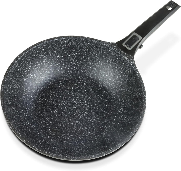 GSW 167789 Bratpfanne Easy Click 20cm mit abnehmbarem Griff, Aluminium, Kunststoff, schwarz