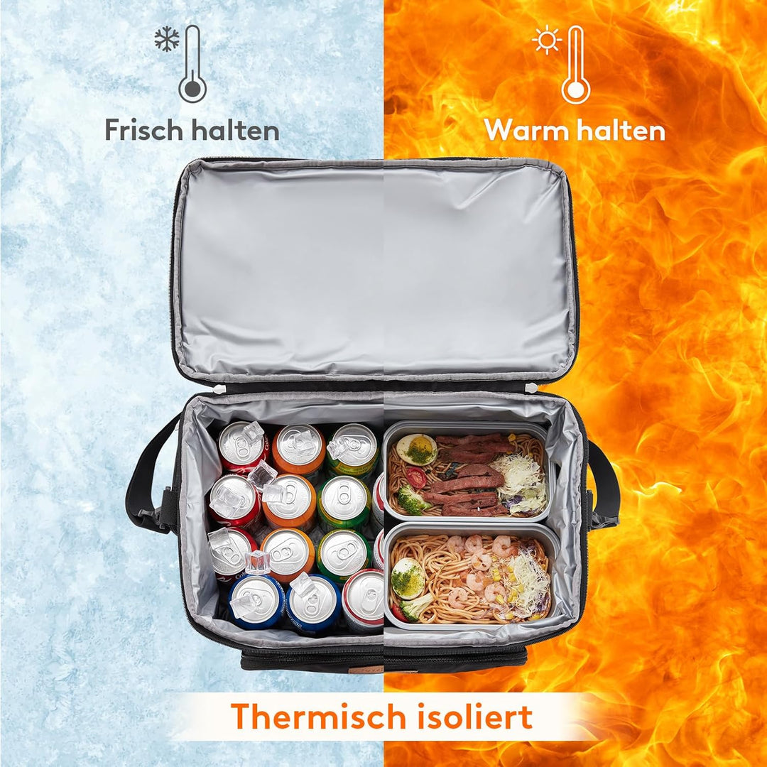 Lifewit Kühltasche Kühlbox Gross Einkaufstasche Faltbar Cooler Bag Sportliche Isoliertasche Double D