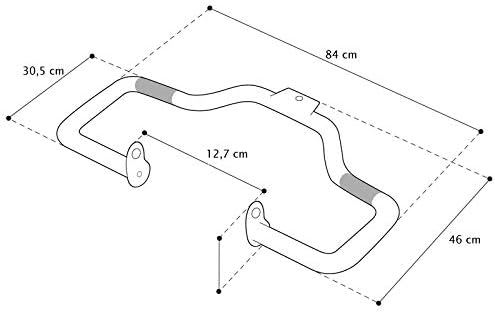 Sturzbügel für Harley Davidson Dyna Super Glide Custom 06-15 Craftride Mustache schwarz