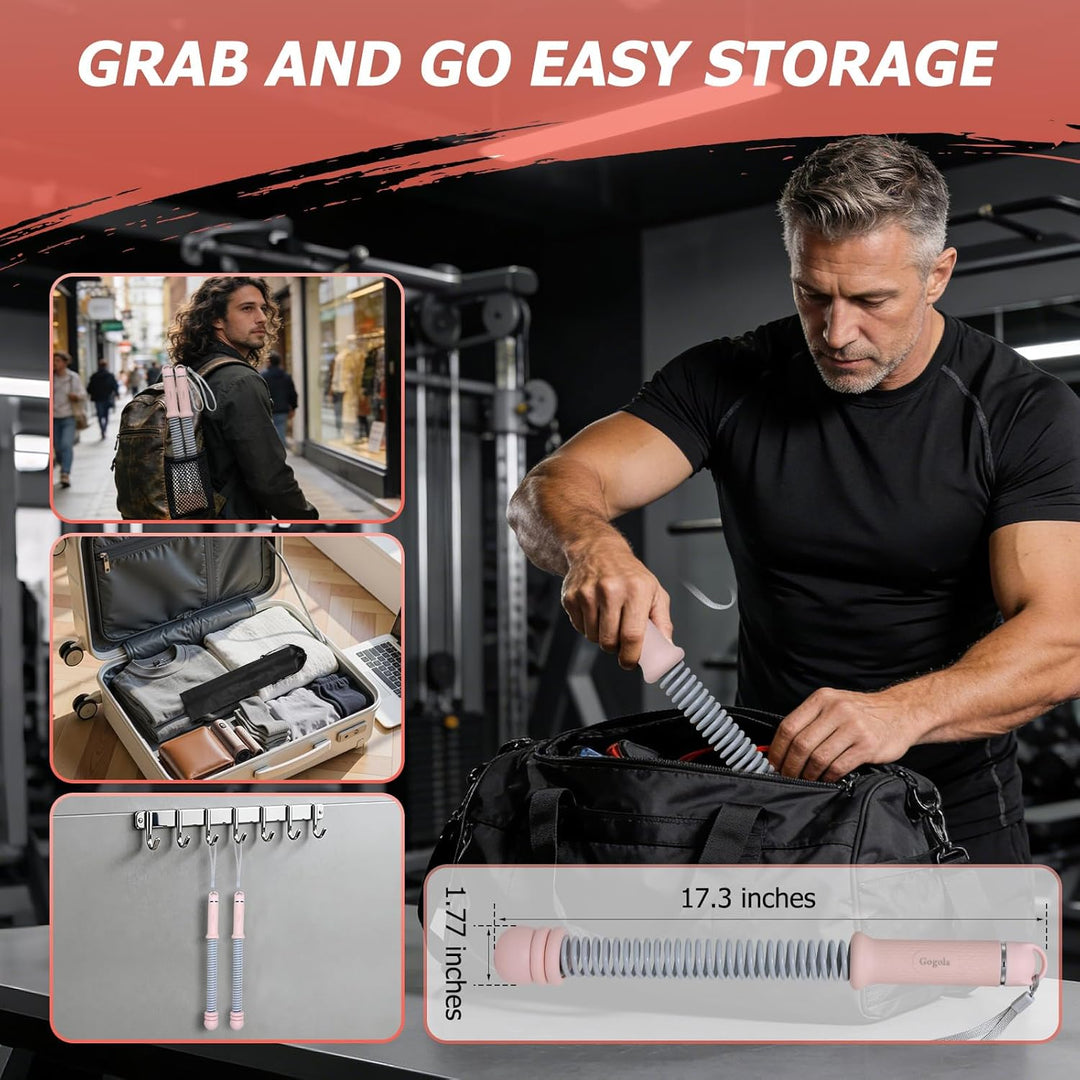 Verstellbare Battle Rope Ohne Seil ，Leise Gewichtete Seillose Kampfseile für Zuhause Gym,Mit Silikon