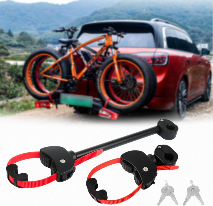 TEOV 2 Stück Rahmenhalter für Fahrradträger Länge 12CM+42CM, Verstellbarer Strap-Rahmenhalter für E-