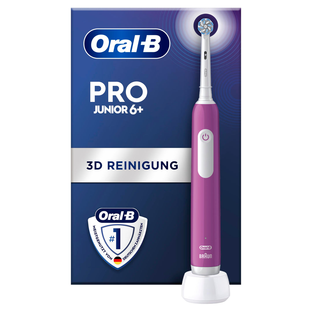 Oral-B Pro Junior Elektrische Zahnbürste/Electric Toothbrush für Kinder ab 6 Jahren, Drucksensor, 3
