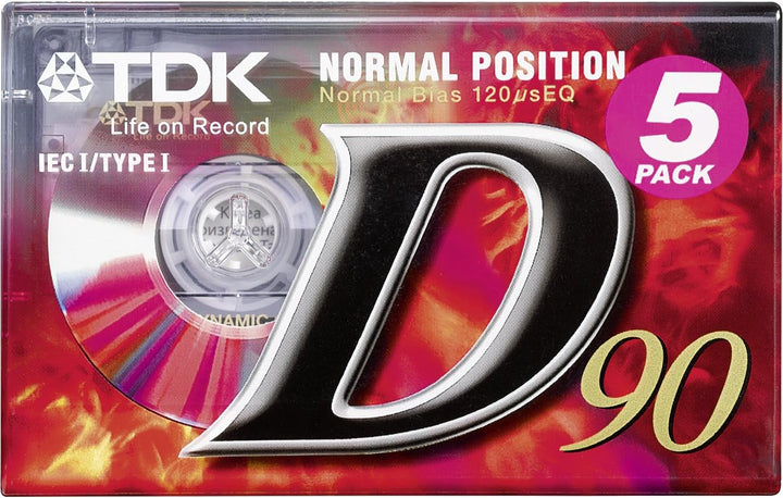 TDK T02456 Audio Kassette D-90 (5 Stück) 90 Minuten Spielzeit