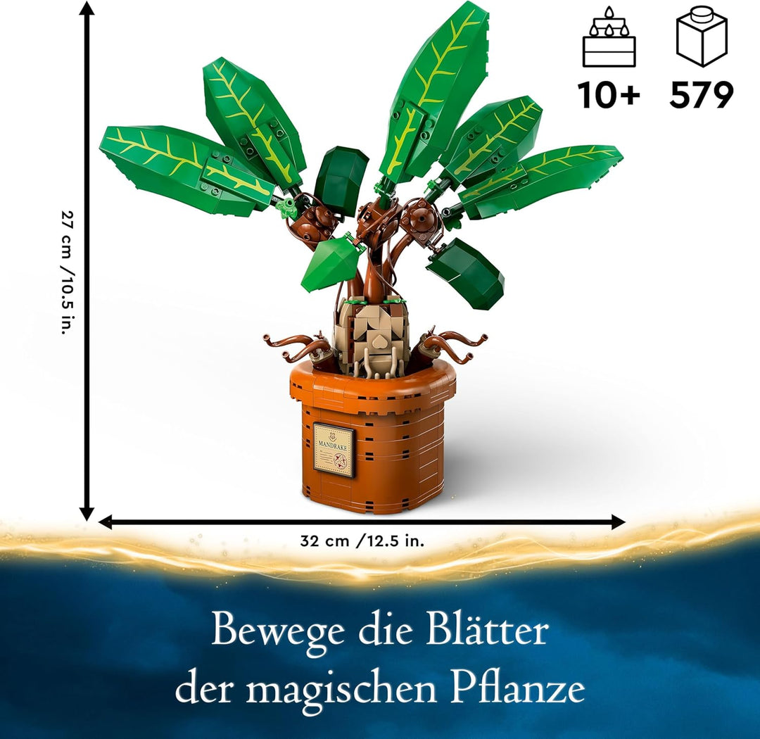 LEGO Harry Potter Zaubertrankpflanze: Alraune, Pflanzen-Spielzeug mit Topf, magisches Geschenk für M