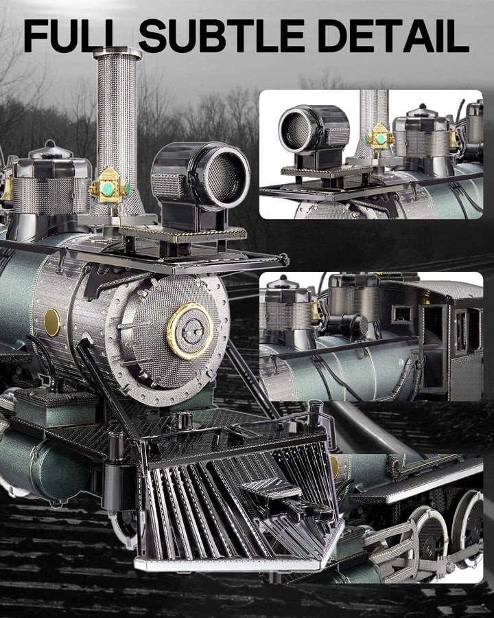 Piececool 3D Puzzle Metall, Zug für Modellbausatz Erwachsene, 3D-Puzzles zu Bauen, BAU, Bastel-Kits,