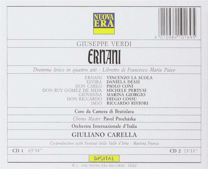 Giusepe Verdi: Ernani (Oper) (Gesamtaufnahme), Audio-CD