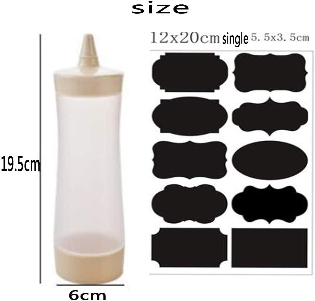 Biluer Squeeze Flasche aus Kunststoff,3 Stück 350ml Plastik Quetschflasche Saucenflasche Ketchup Spe