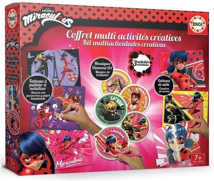 Educa 18931 Loisirs Créatifs. Coffret Multi activités Miraculous Ladybug. Für kreative Hobbys. Set f