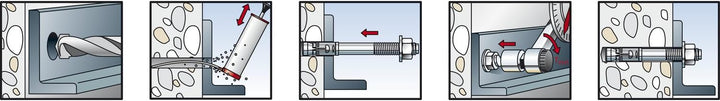 fischer 40944 Bolzen FBN II 10/140 10/140/216 mm, 10/140/216 mm
