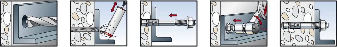 fischer 45584 FBN II 12/180/276 Bolzen mit grosser Scheibe verzinkt-blau mit Zulassung 10 Stück 12/1