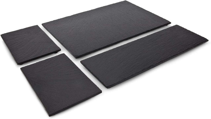 ROMINOX Geschenkartikel Schieferplatten-Set // Tapas Ardesia – 4-teilig, lasierte, unempfindliche Sc