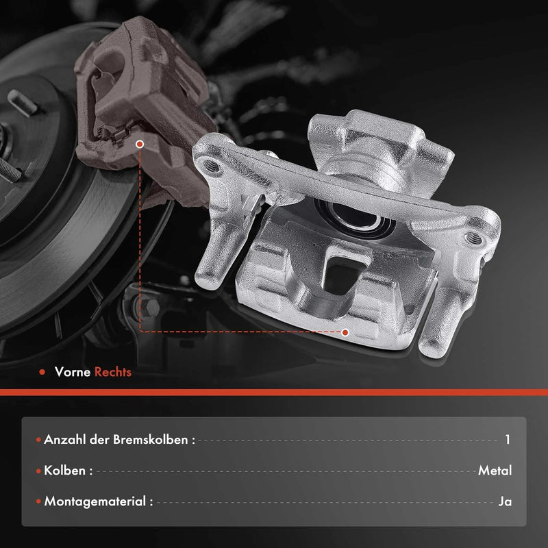 Frankberg 1x Bremssattel Bremszange Hinten Rechts Kompatibel mit Endeavor D7W D8W 3.8L 2004-2011 Rep