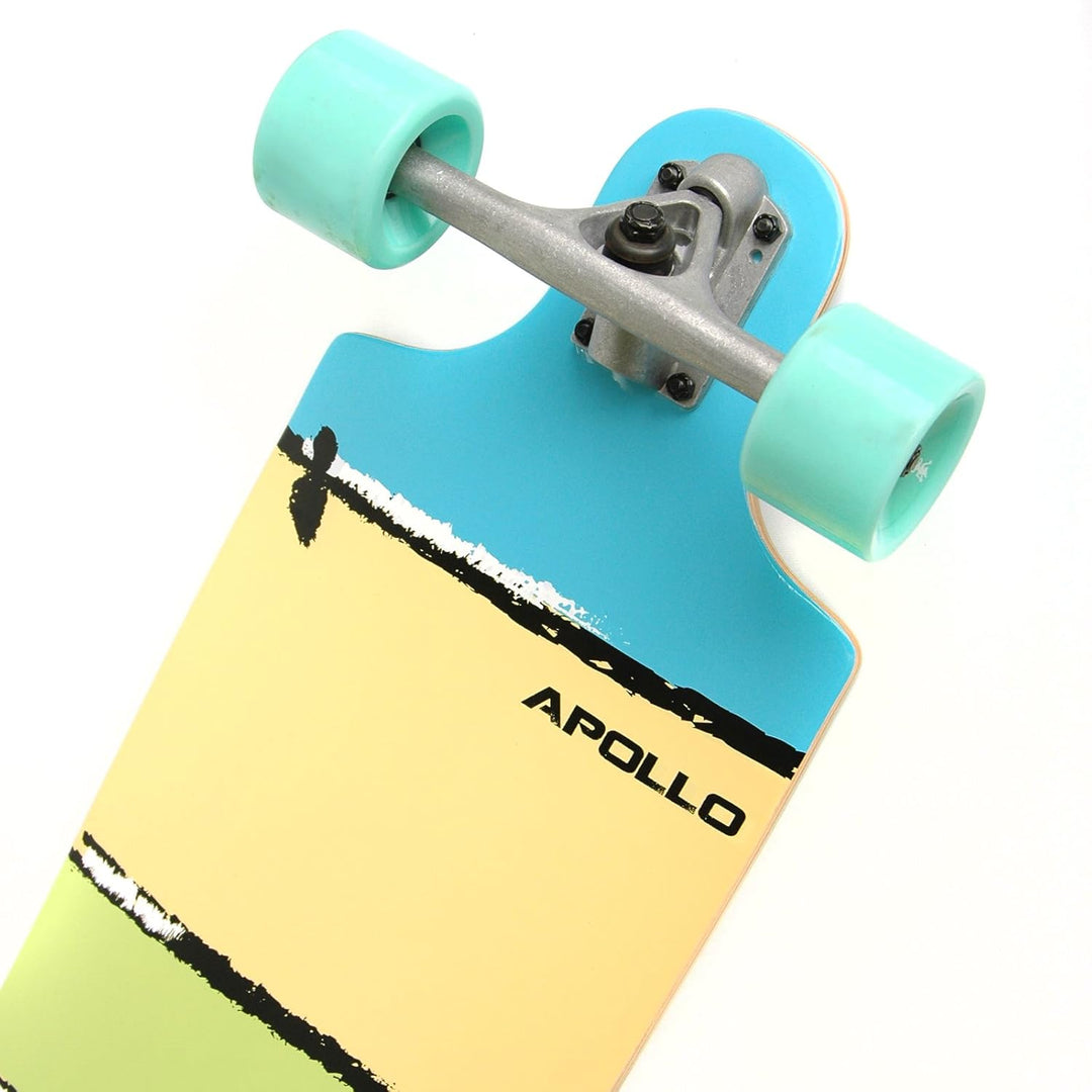 Apollo Longboard, Komplettboard mit High Speed ABEC Kugellagern, Drop Through, Freeride, Skaten, Cru
