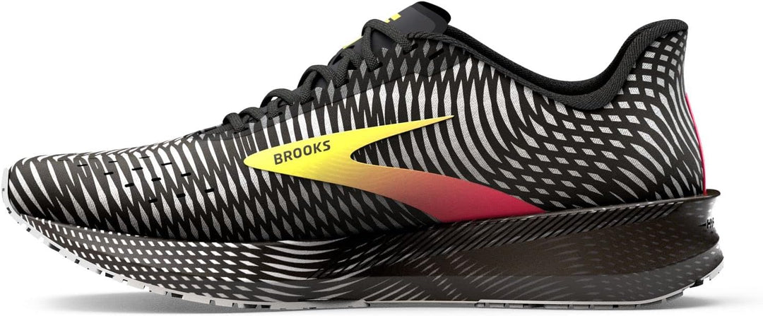 Brooks Herren Hyperion Tempo Laufschuh 40.5 EU Schwarz Rosa Gelb, 40.5 EU Schwarz Rosa Gelb