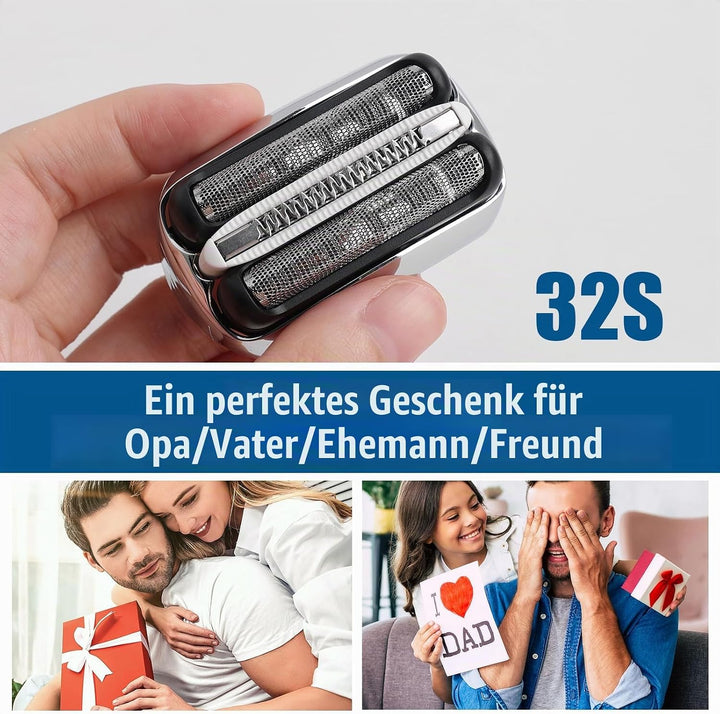 2 Stück Series 3 Scherkopf 32S Ersatzrasierkopf Kompatibel mit Series 3 Männer Rasierer Scherkopf Ra