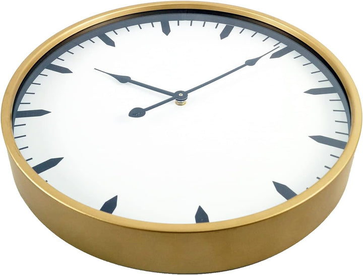 Rebecca Mobili Wanduhr, Moderne Wanduhren, MDF, Metall, Glas, Rund, Für Küche und Wohnzimmer. Durchm