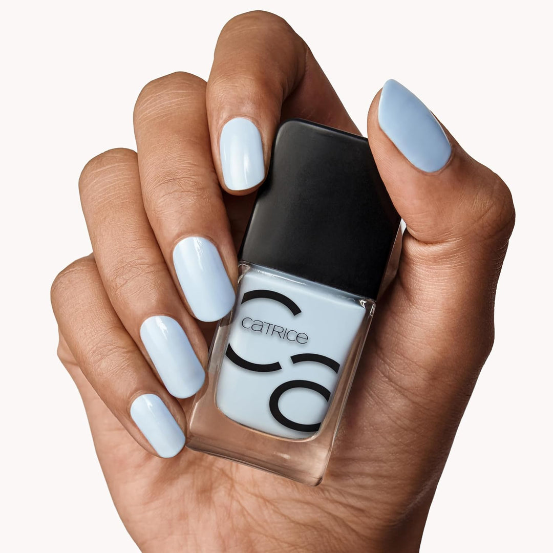 Catrice ICONAILS Gel Lacquer No More Monday Blue-s, Gel Nagellack in Hellblau, langanhaltend, vegan,