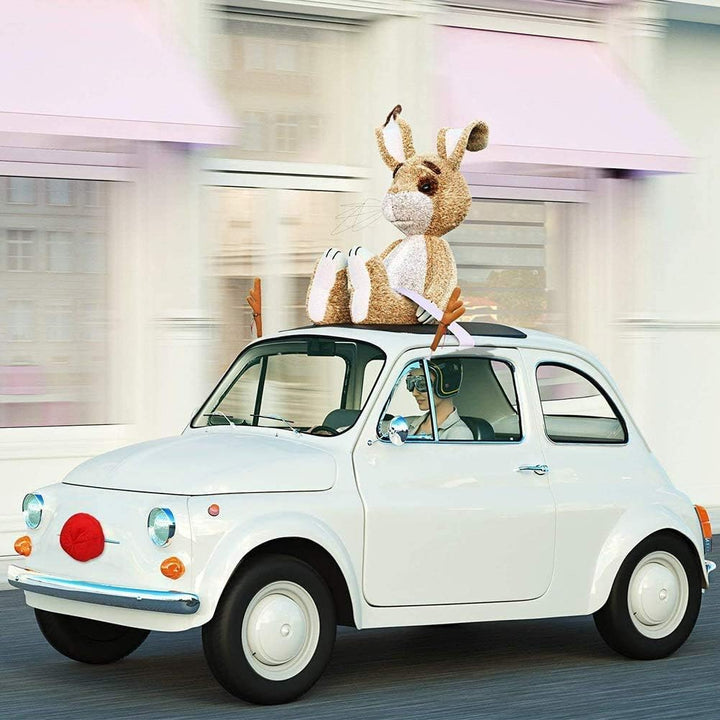 Abnaok Auto Rentier Kostüm Weihnachtsdeko, Auto Weihnachtsdeko Autokostüm Reindeer mit Rote Nase für