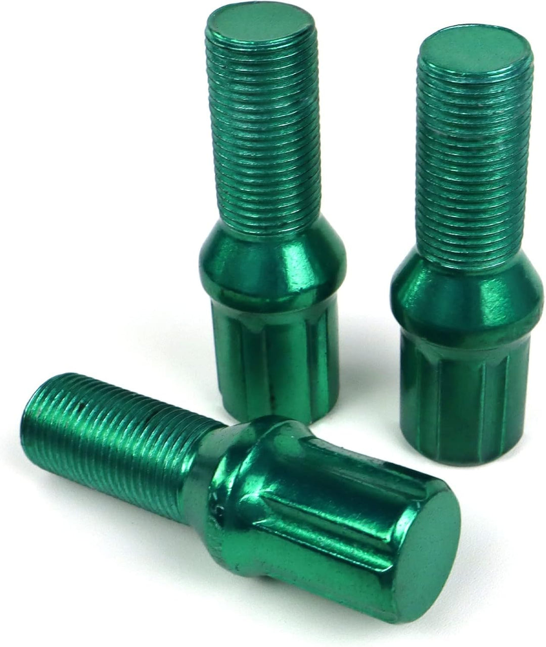 OMP SPEED Set 20 Radschrauben mit metrischer M12 x 1,5 Schlüssel 17/19 Lang Gewinde 27 mm Farbe Grün