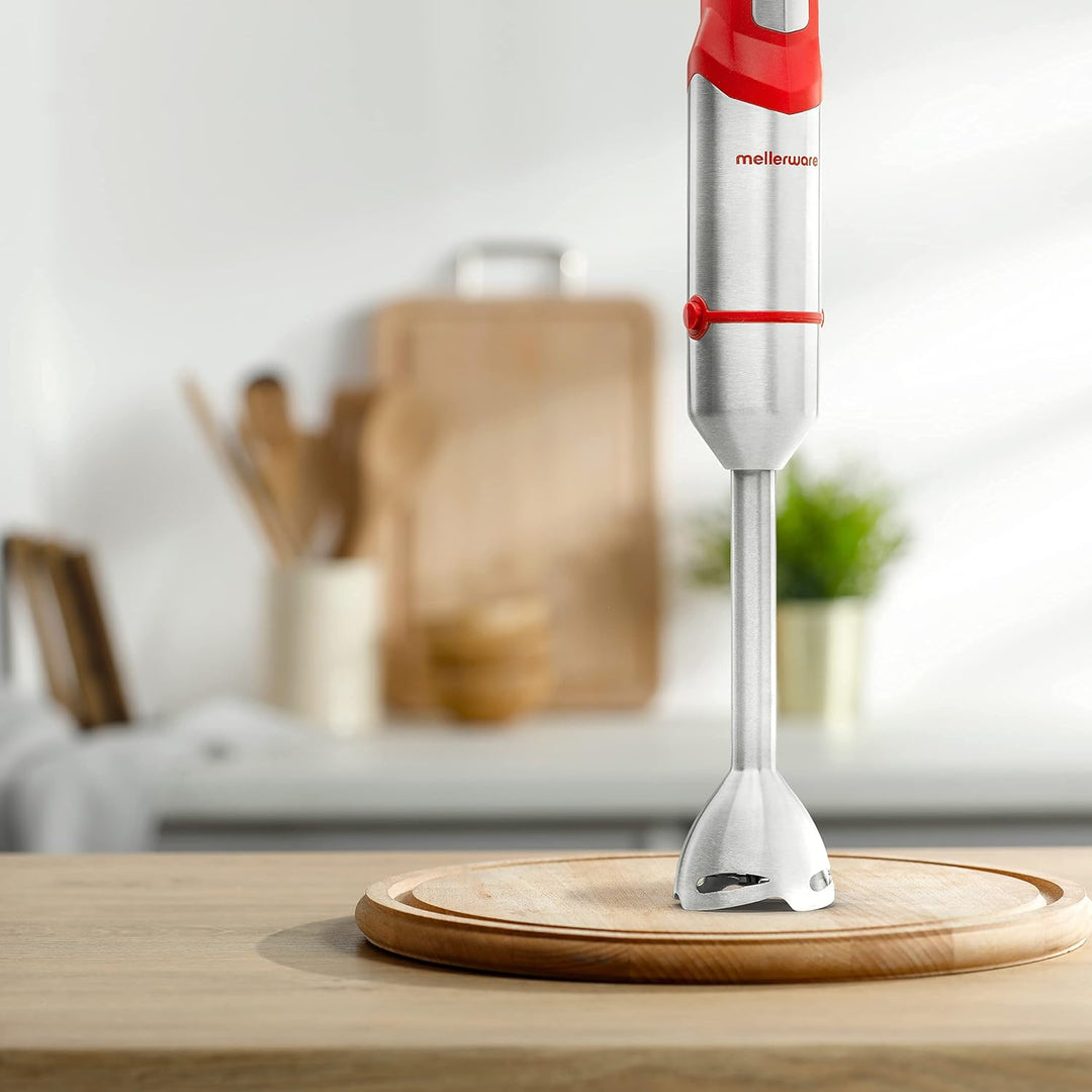 Mellerware - Handmixer Spiro! | 1000W Elektrohacker | Edelstahl | Einstellbare Geschwindigkeit | LED