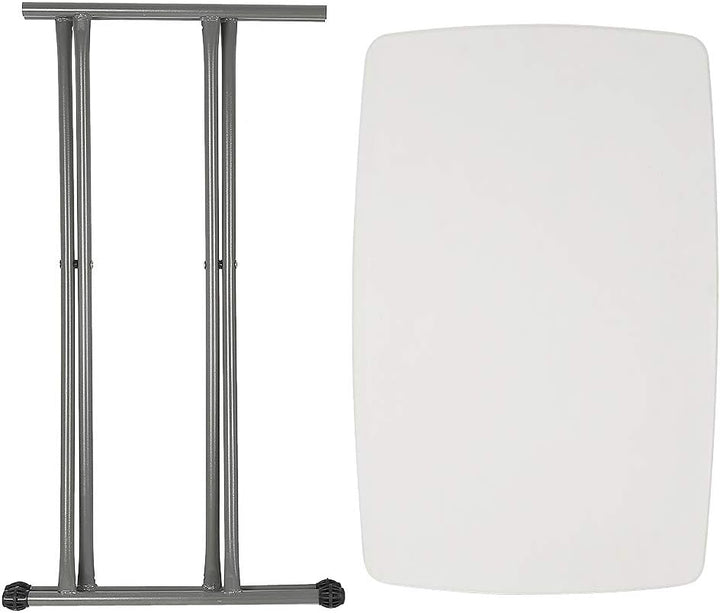 Klapptisch, Campingtisch, 76 cm, kompakter und klappbarer Tisch, verstellbar, weiss, Material: HDPE,