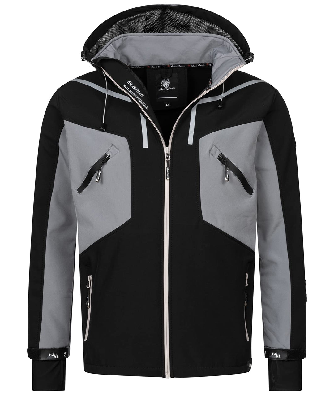 Rock Creek Herren Softshell Jacke Outdoor H-293 S Schwarz, S Schwarz