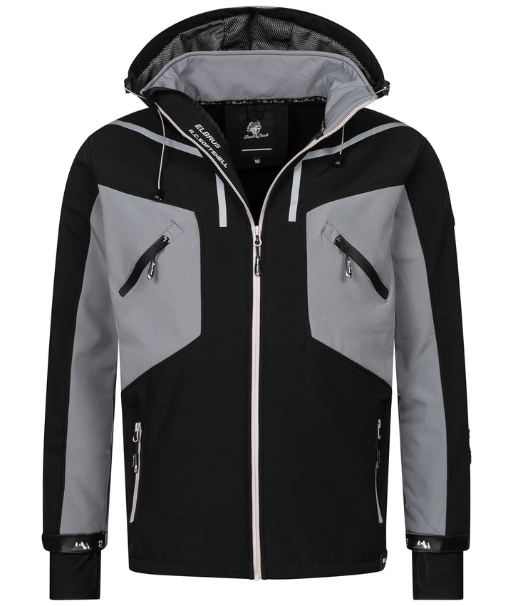 Rock Creek Herren Softshell Jacke Outdoor H-293 S Schwarz, S Schwarz