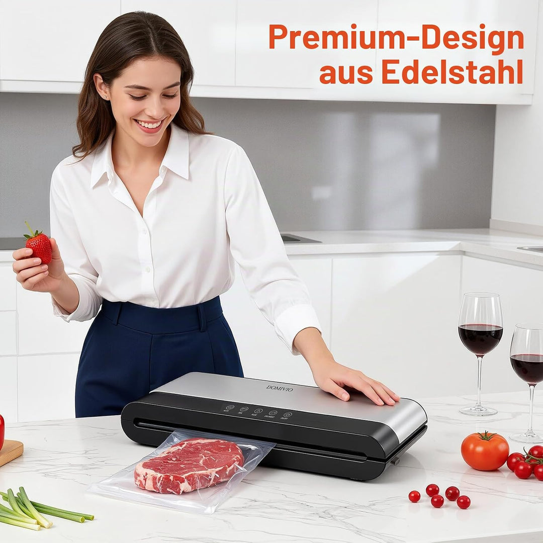 Vakuumiergerät aus Edelstahl – 85 kPa Saugkraft, Trocken &amp; Feucht, Doppelte Versiegelung, Mit extern