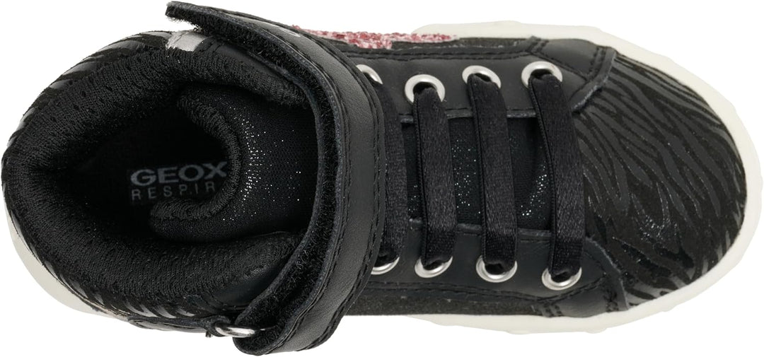 Geox Mädchen J Skylin GirlSneaker 29 EU Black Dk Pink, 29 EU Black Dk Pink