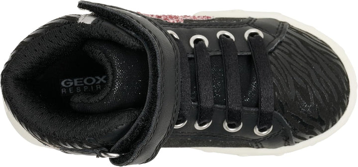 Geox Mädchen J Skylin GirlSneaker 29 EU Black Dk Pink, 29 EU Black Dk Pink