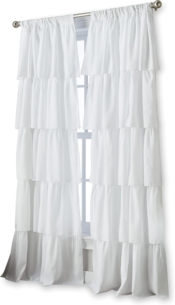 Curtainworks Vorhang mit Volant-Rüschen, 241,3 cm, Weiss Weiss 95-inch, Weiss 95-inch