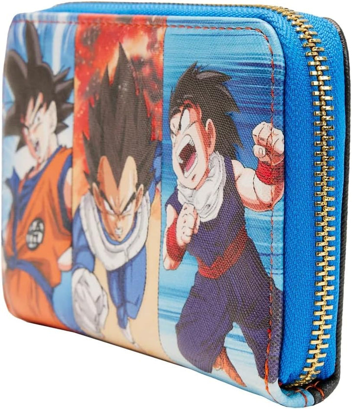Loungefly Dragon Ball Z Purse Trio Nue offiziell Blau Zip Around Taille unique