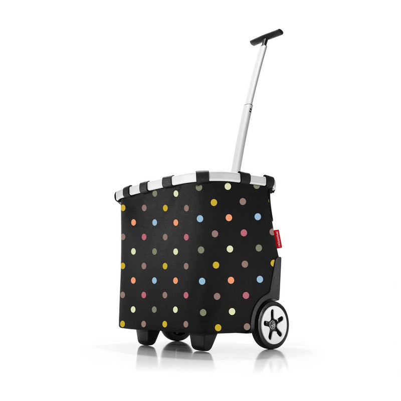 reisenthel carrycruiser in Dots – Tragbarer Einkaufstrolley mit stabilem silbernen Aluminiumrahmen,