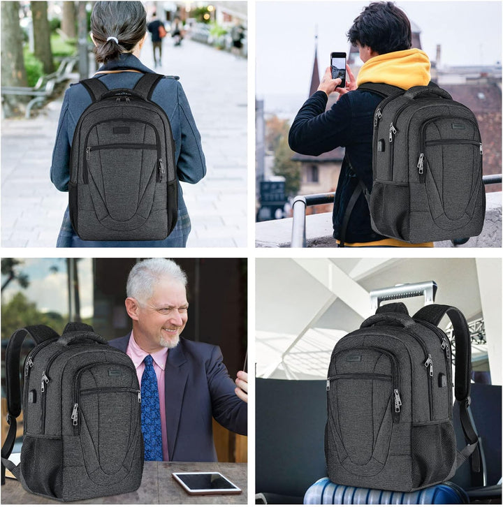 BIKROD Rucksack Herren, Schulrucksack Jungen Teenager, Grosser Wasserdichtem, 17.3 Zoll Laptoptasche