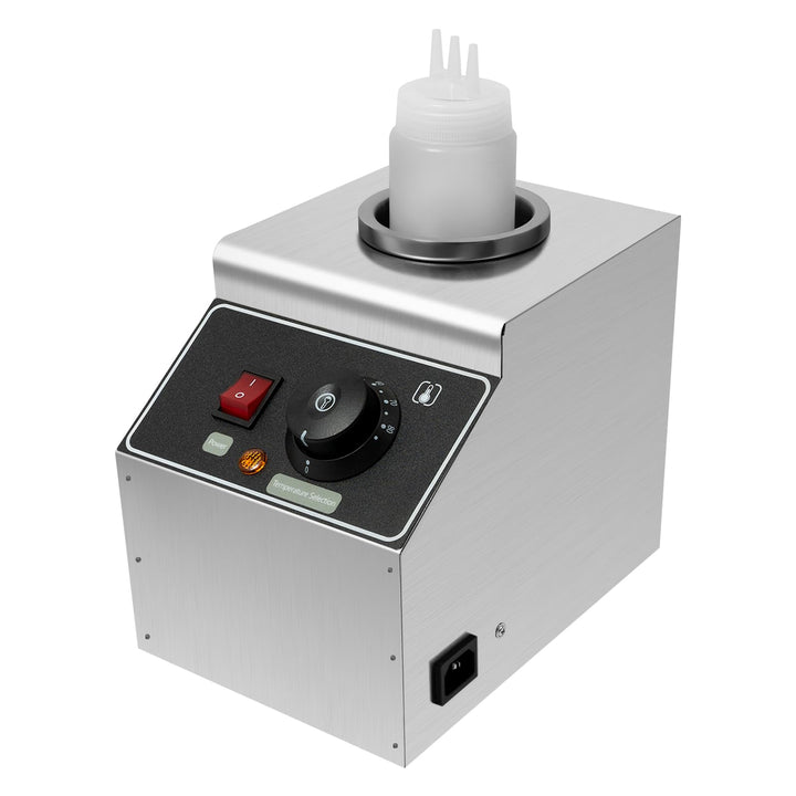 Elektrischer Saucewärmer Käsewärmer Edelstahlspender mit 0,15 Gal Flasche, 80W, 220V, für Restaurant