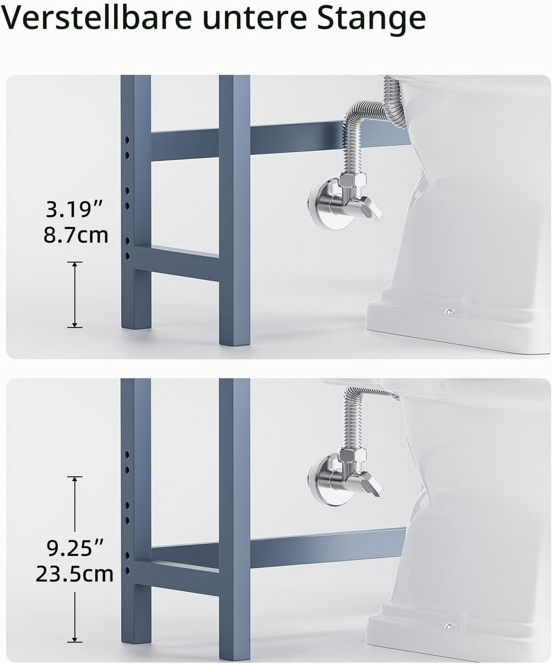 SMIBUY Badezimmer-Aufbewahrungsregal, Bambus-Über-der-Toilette-Organizer-Rack, freistehender WC-Plat